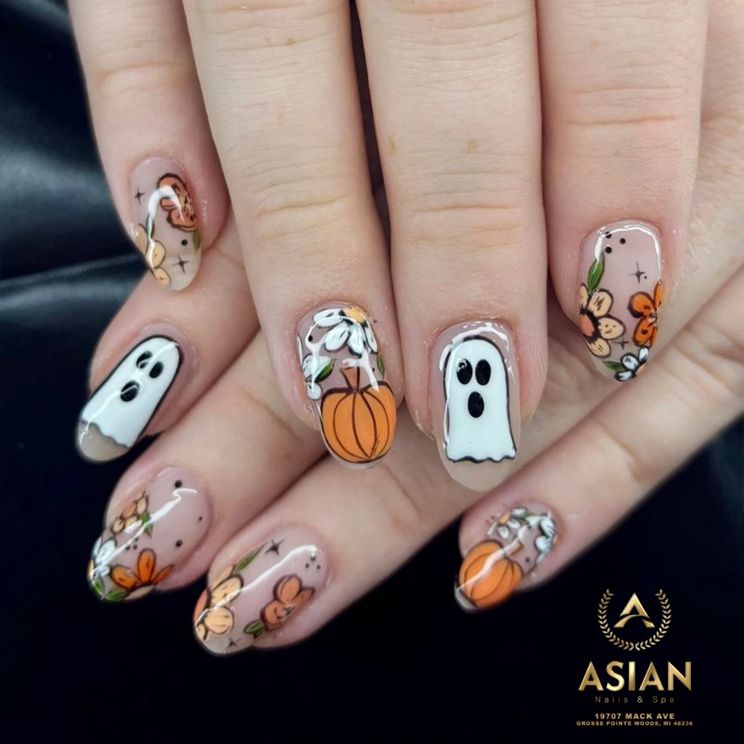 halloween nail art design